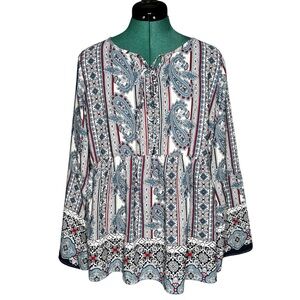 Signature Studio Paisley Print Women's BohoTop
